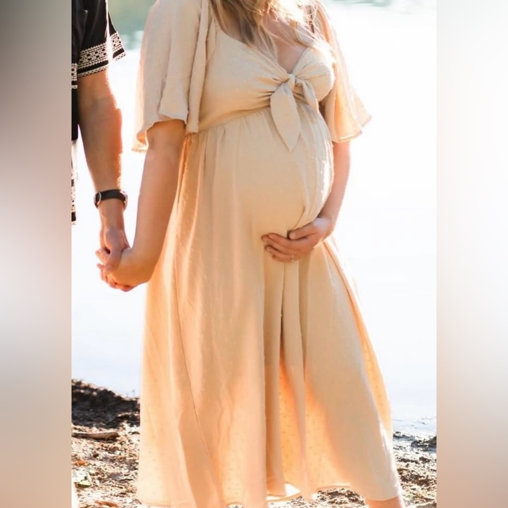 Pinkblush Cream Maxi Dress